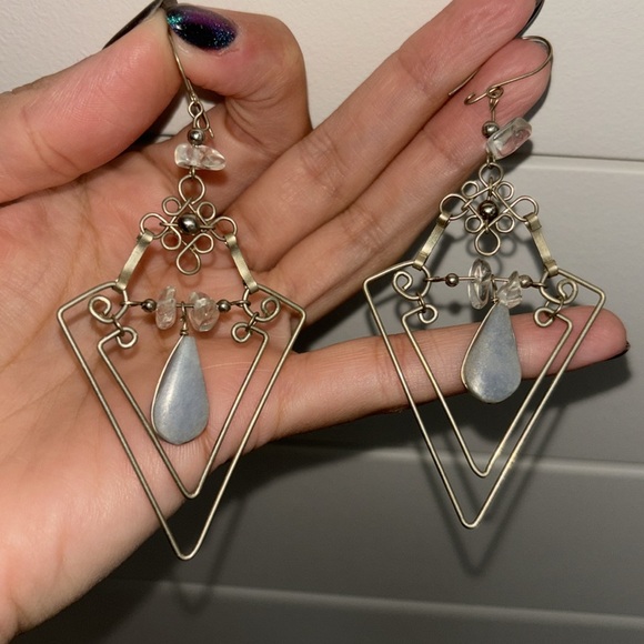 Hand-made chandelier earrings from Punta Cana - Picture 4 of 4
